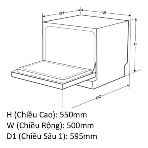 Máy rửa bát mini 6 bộ Canzy CZ-QP368R