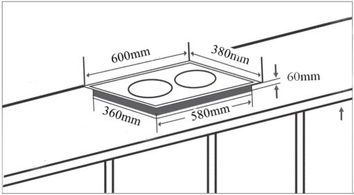 Bếp từ 2 vùng nấu Chef's EH-DIH238