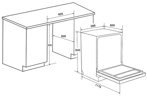 Máy rửa bát Chefs 15 bộ EH-DW401ES