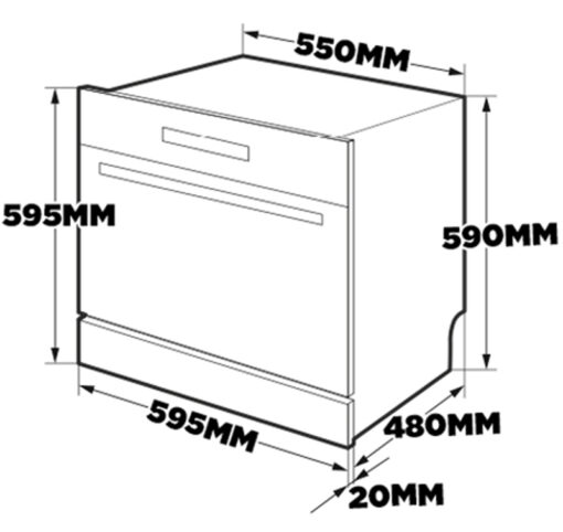 Máy rửa bát Chef's 10 bộ EH-DW408DB