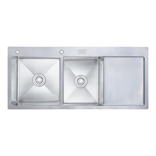 Chậu rửa bát Inox SU304 2 hố Faster FS 11046HMS