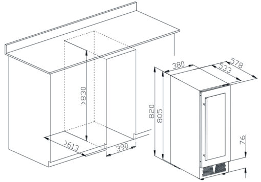 Tủ rượu Faster 28 chai FS 688