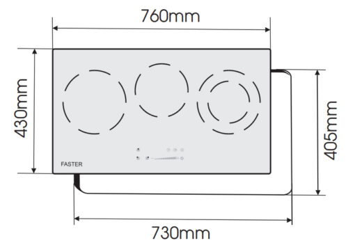 Bếp từ hồng ngoại 3 vùng nấu Inverter Faster FS 713HI