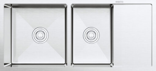 Chậu rửa 2 hố lệch 100cm Gento GT04-10046 inox 304