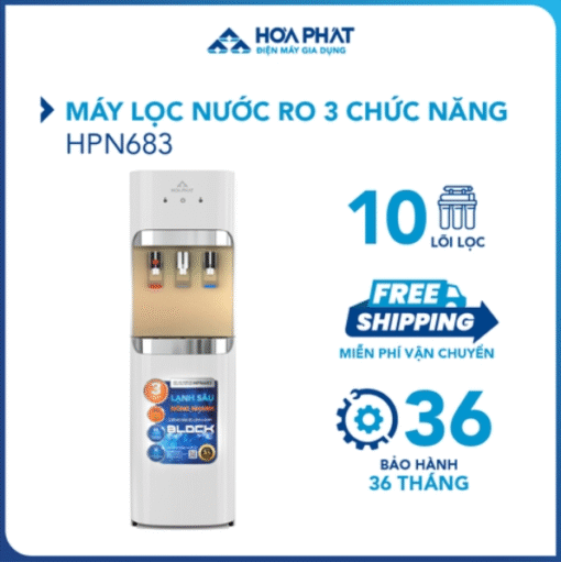 Máy lọc nước RO nóng nguội lạnh Hòa Phát HPN683