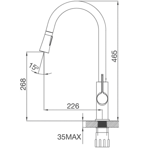Vòi rửa đồng nóng lạnh Malloca K012C
