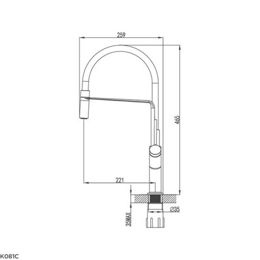 Vòi rửa đồng nóng lạnh Malloca K081C