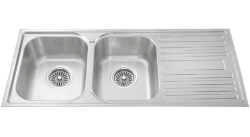 Chậu rửa Inox 2 hố Malloca 116cm MS 1025R NEW bàn chờ phải