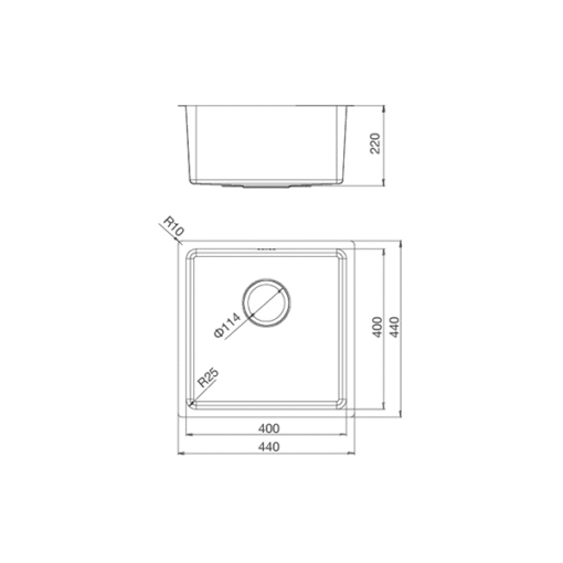 Chậu rửa chén Malloca MS 6044