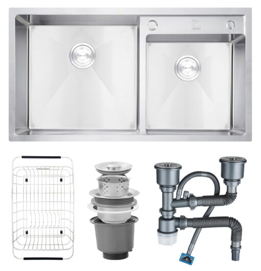 Chậu rửa 2 hố Roslerer 82,2cm RL04-8245 New lệch