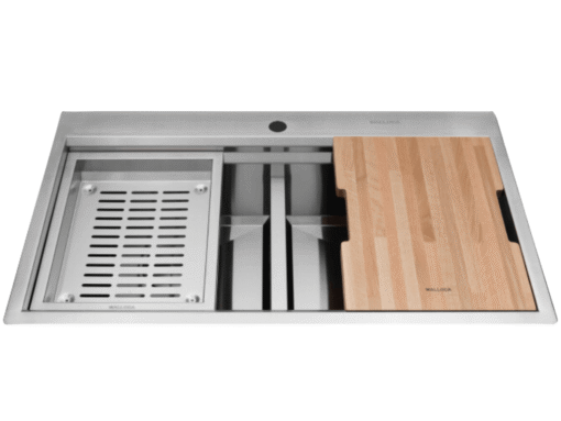 Chậu rửa 2 hố 86cm Inox Malloca Slide MS 862