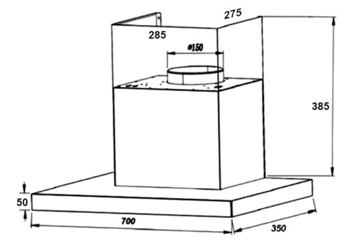 Máy hút mùi Spelier chữ T 70cm SP 109MC