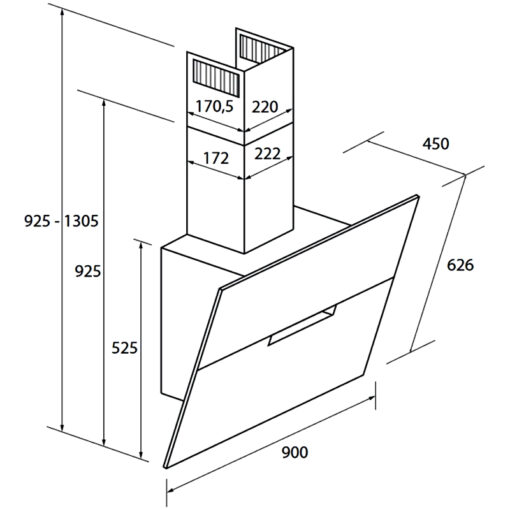 Máy hút mùi Spelier 90cm SP 728A