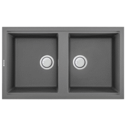 Chậu rửa đá Granite 2 hố Malloca TITANIUM K-45073