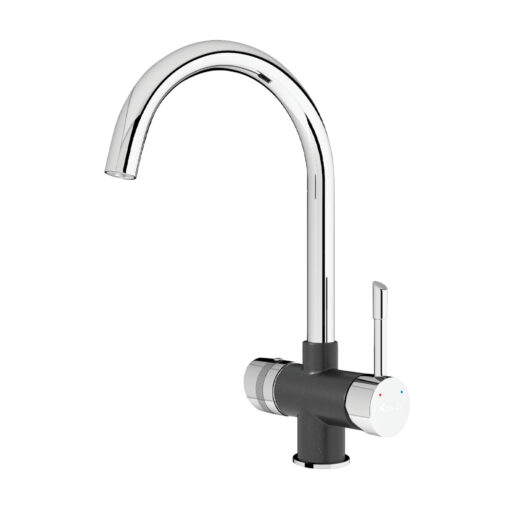 Vòi rửa Konox ba đường nước Trim-Water Black nóng lạnh RO