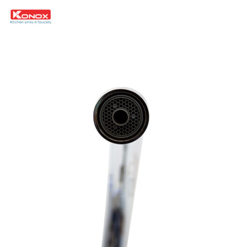 Vòi rửa Konox ba đường nước Trim-Water Black nóng lạnh RO