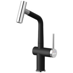 Vòi rửa Konox dây rút Volta Black nóng lạnh