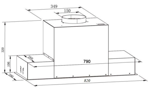 Máy hút mùi âm toàn phần Kaff KF-BI80PR 82cm