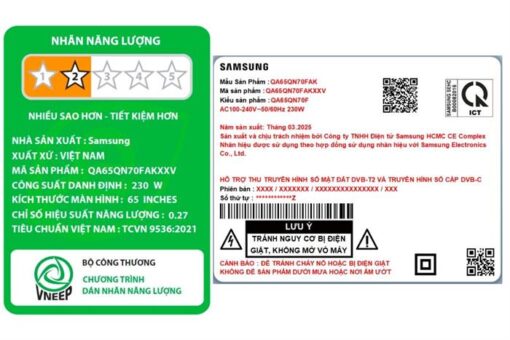 Smart AI Tivi Samsung Mini LED 4K 65 Inch 65QN70FA [ QA65QN70FAKXXV ]