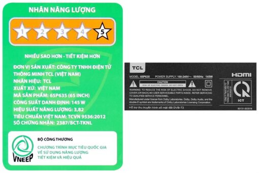 Google Tivi TCL 4K 65 inch 65P635