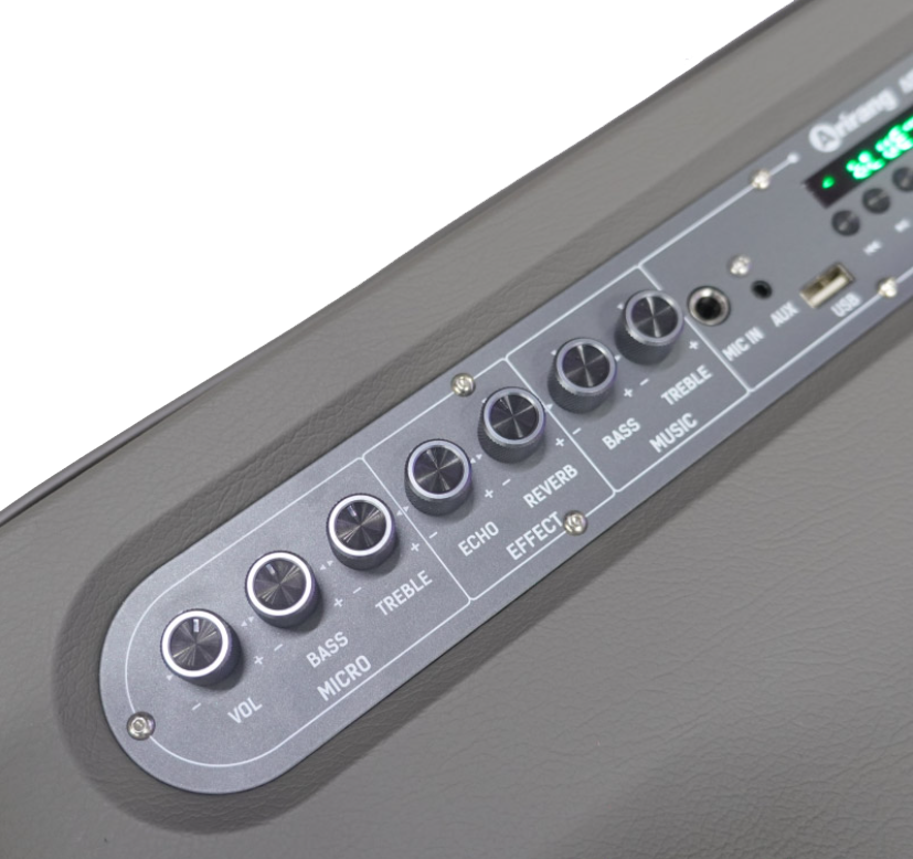 Loa Arirang AM3 Grey bass 20cm 7.5kg 100W Bluetooth 5.0 kèm 2 Mic
