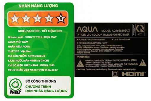 Google Tivi QLED Aqua 4K 55 inch AQT55S80EUX