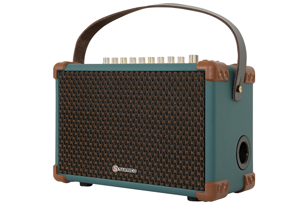 Loa karaoke xách tay Sumico 100W 2 micro kèm điều khiển BELLA 42 Blue