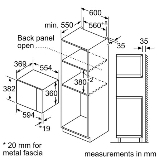 Lò vi sóng Bosch 25 lít BFL553MB0B Series 4