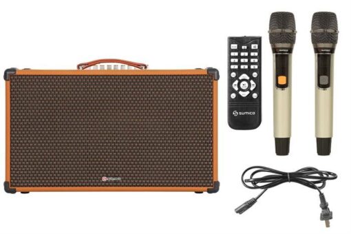 Loa karaoke xách tay Sumico 250W 2 micro kèm điều khiển BT-S82