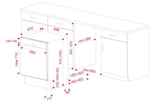 Máy rửa bát âm toàn phần Teka DFI 76950 220 50 WH 15 bộ