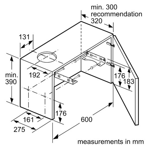 Máy hút mùi Bosch 60cm DFM063W56B Serie 4