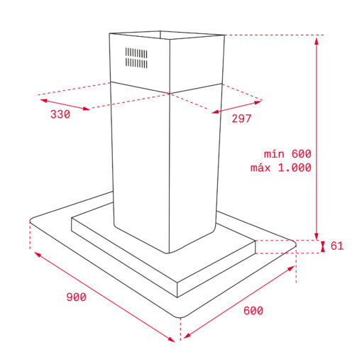 Máy hút mùi Teka DG 3 ISLA 980 90cm
