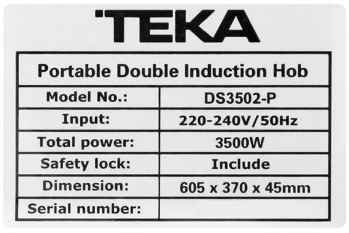 Bếp từ 2 vùng nấu Teka 60.5 cm DS3502-P