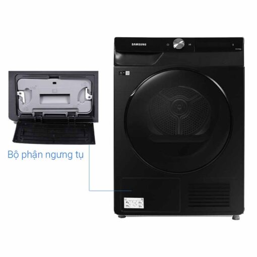 Máy sấy bơm nhiệt Samsung AI inveter 9 kg DV90T7240BB/SV màu đen
