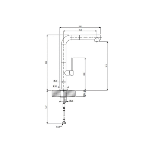Vòi rửa nóng lạnh Furst có dây rút F400076DA