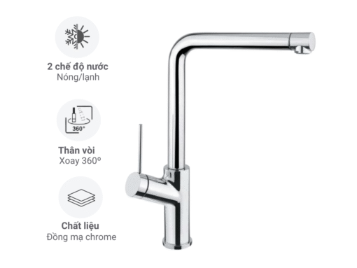 Vòi rửa bát nóng lạnh Furst FIVA A F400404CR