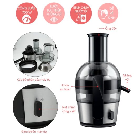 Máy ép trái cây Philips HR1863 700W