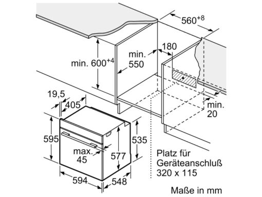 Lò nướng kết hợp hấp Bosch 71 lít HRG7784B1 Serie 8