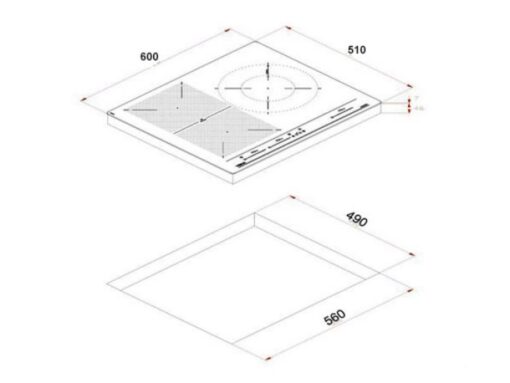 Bếp từ 3 vùng nấu Teka Schott Ceran IBC 63010 BK MSS