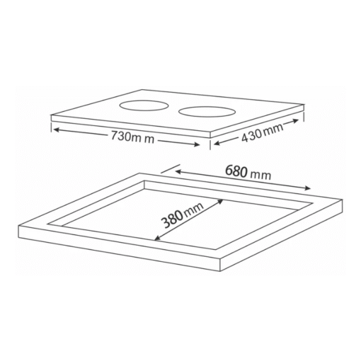 Bếp từ 2 vùng nấu Teka 73cm IBC 7322 S