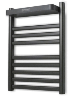 Giá sấy khăn thông minh nhôm Kottmann K4 đen công tắc cơ 170W max nhiệt 65 độ IPx4
