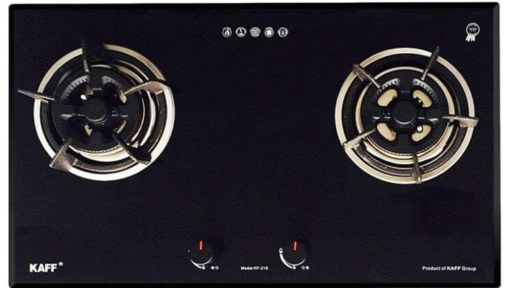 Bếp gas âm inox 304 2 vùng nấu Kaff KF-218