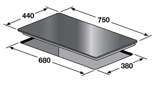 Bếp gas âm inox 304 2 vùng nấu Kaff KF-218