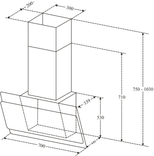 Máy hút mùi Kaff KF-70LH 70cm