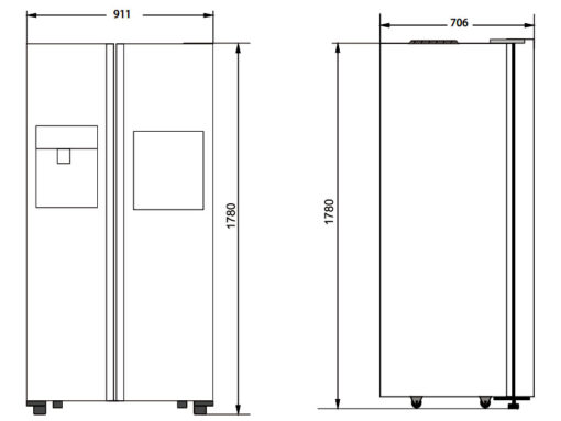 Tủ lạnh side by side Kaff KF-BCD606WHIT 573 lít