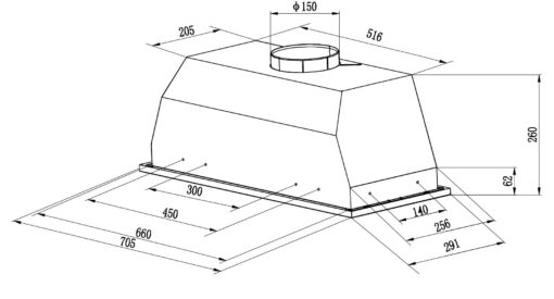 Máy hút mùi âm toàn phần Kaff KF-BI70H 70cm