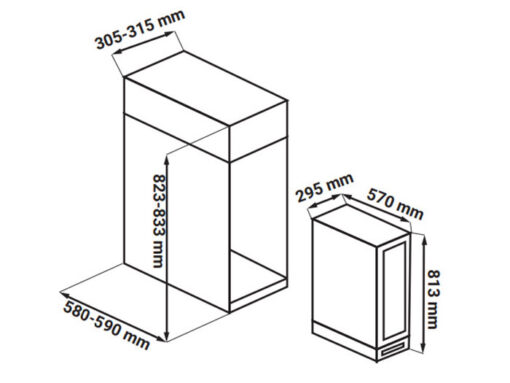 Tủ rượu Kaff KF-BW58L 58 lít