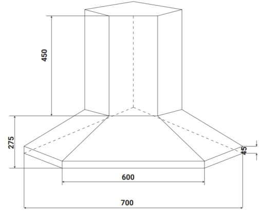 Máy hút mùi góc Kaff KF-CN700I 70cm