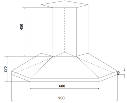 Máy hút mùi góc Kaff KF-CN900I 90cm