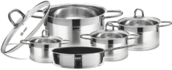 Bộ nồi chảo inox 5 món Kaff KF-DIAMON09304